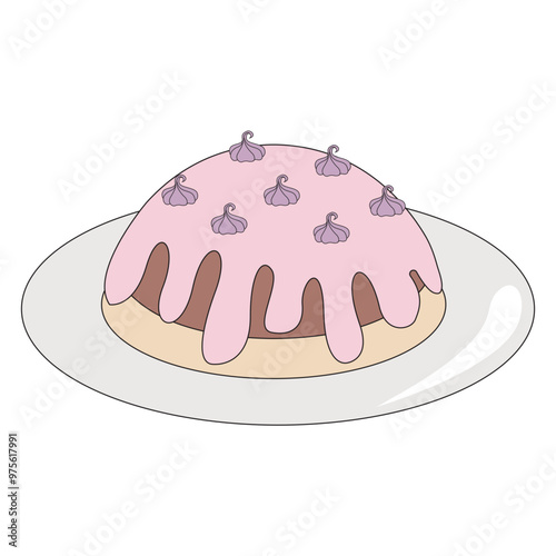 pancakes with toppings. pancake vector illustration