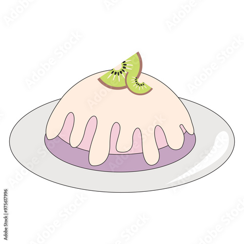 pancakes with toppings. pancake vector illustration