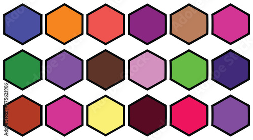 Abstract shapes color palate swatch's