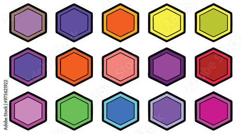 Abstract shapes color palate swatch's