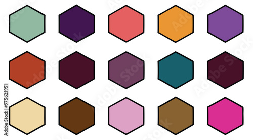 Abstract shapes color palate swatch's