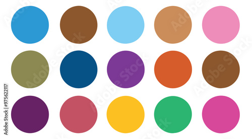 Abstract shapes color palate swatch's