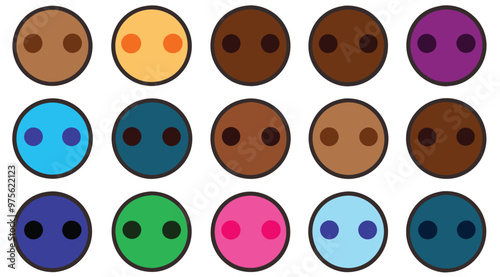 Abstract shapes color palate swatch's
