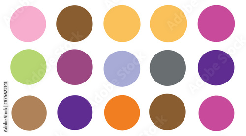 Abstract shapes color palate swatch's