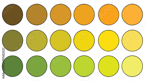 Abstract shapes color palate swatch's