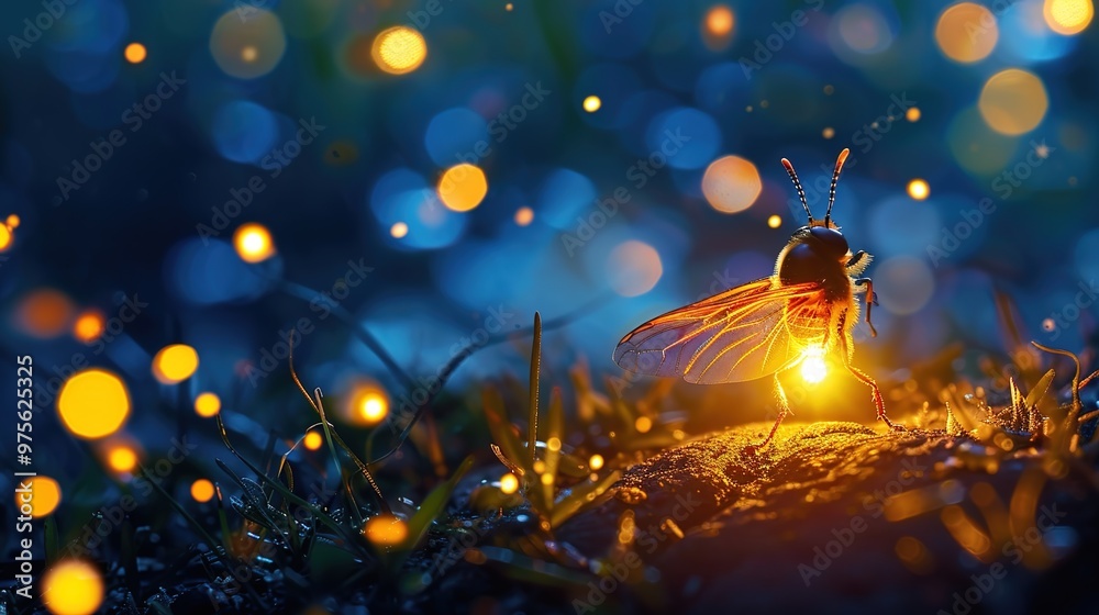 Firefly glowing in the dark Firefly glowing in the dark