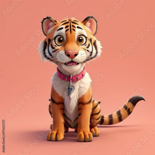 tiger cartoon with a smile