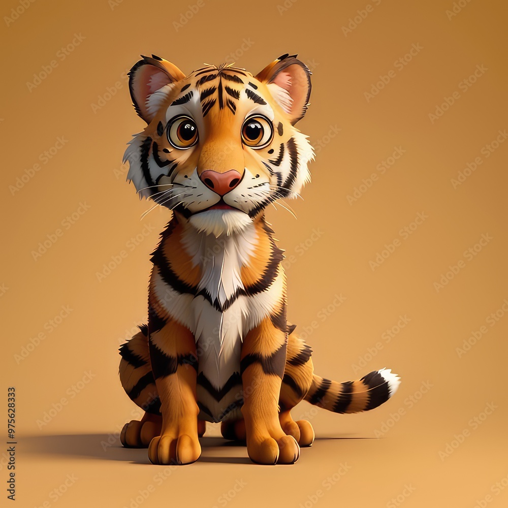 tiger cartoon with a smile tiger cartoon with a smile