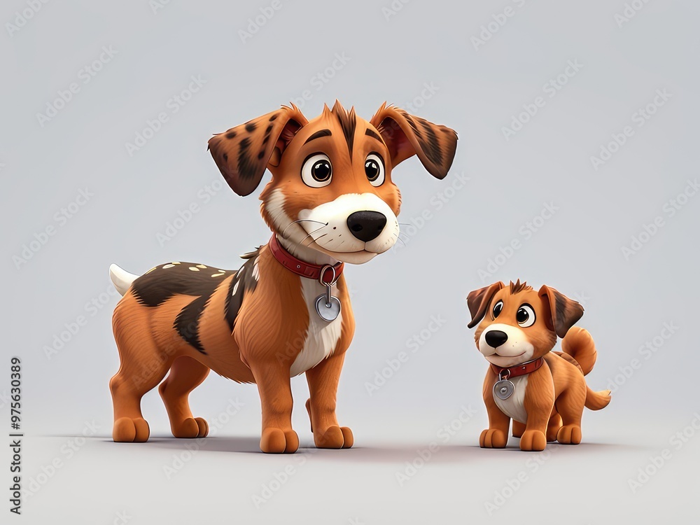 dog cartoon with a smile dog cartoon with a smile