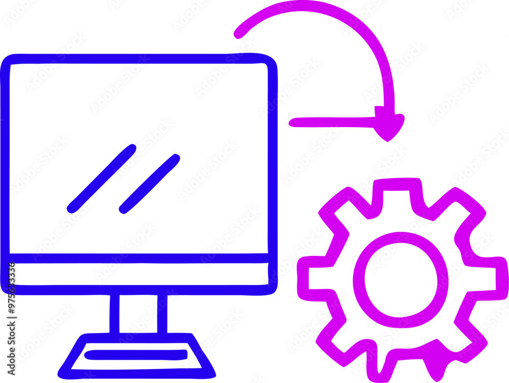 modernize it maintenance and operations to improve the productivity of operations management, icon modernize it maintenance and operations to improve the productivity of operations management, icon