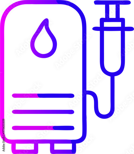 tankless water heater, icon outline gradient