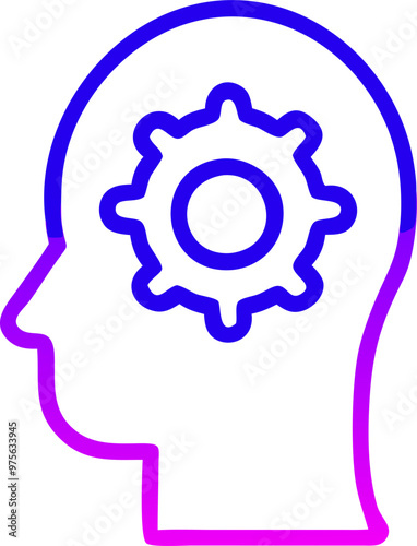 reduced cognitive load, icon outline gradient