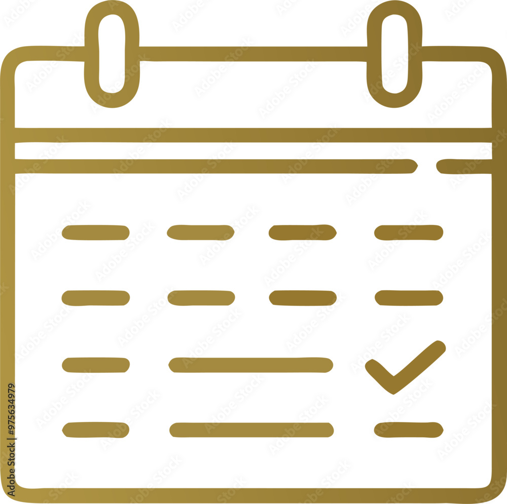 icon calendar checklist, icon outline gradient icon calendar checklist, icon outline gradient