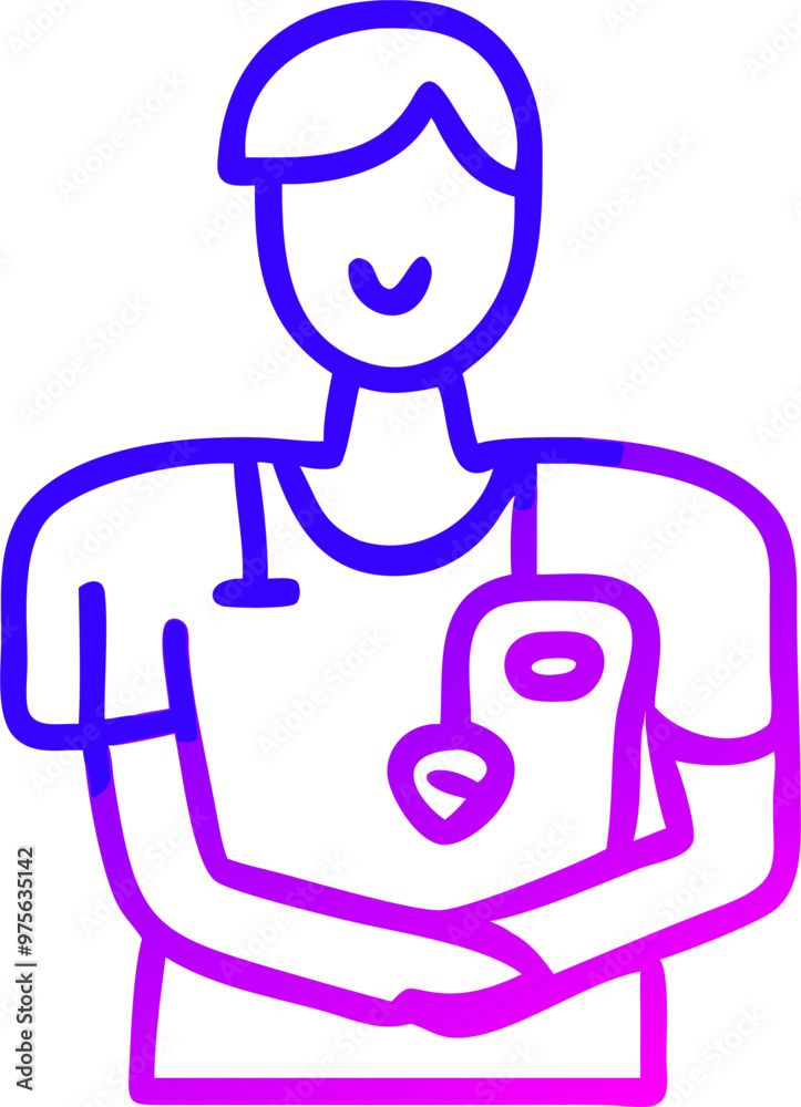 obstetrics gynecology icon, icon outline gradient obstetrics gynecology icon, icon outline gradient