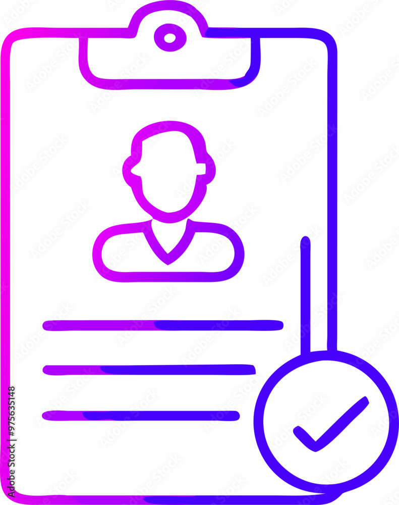 employee screening, icon outline gradient employee screening, icon outline gradient