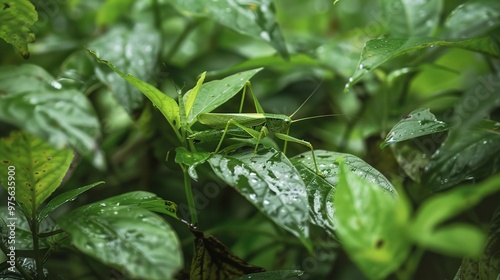 Katydid close up wallpaper