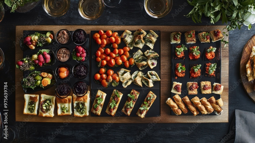 Appetizer Platter with Various Small Bites Appetizer Platter with Various Small Bites