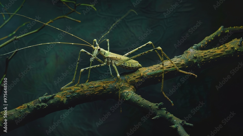 Naklejka premium stick insect closeup wallpaper