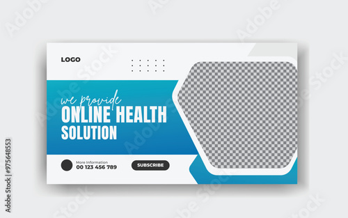 medicals YouTube thumbnail banner design template 