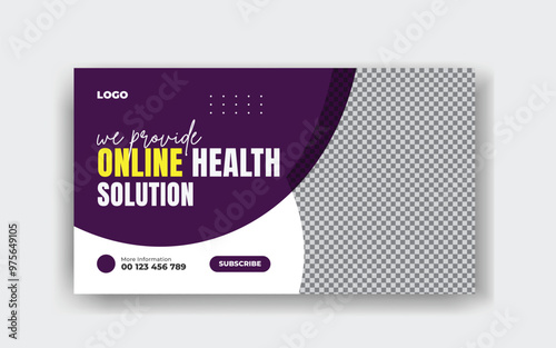 medicals YouTube thumbnail banner design template 