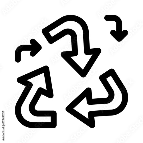 Recycling Symbol line icon