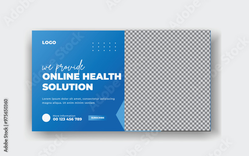 medicals YouTube thumbnail banner design template 