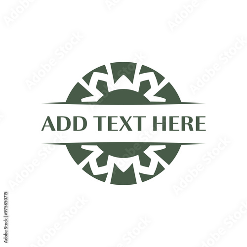 Classic badge design with customizable text suitable for logos and seals