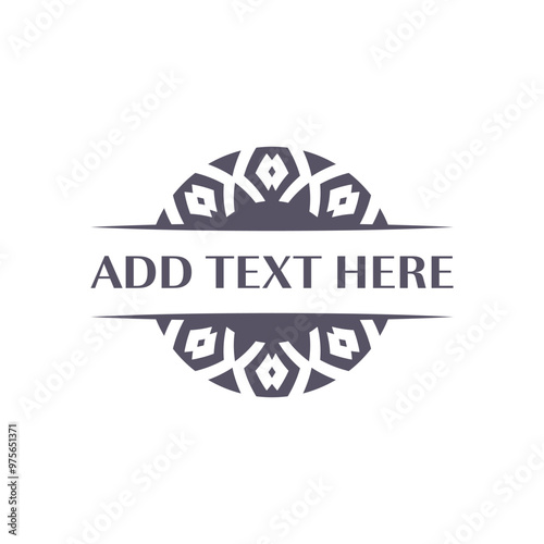 Decorative emblem design suitable for event services and venue branding