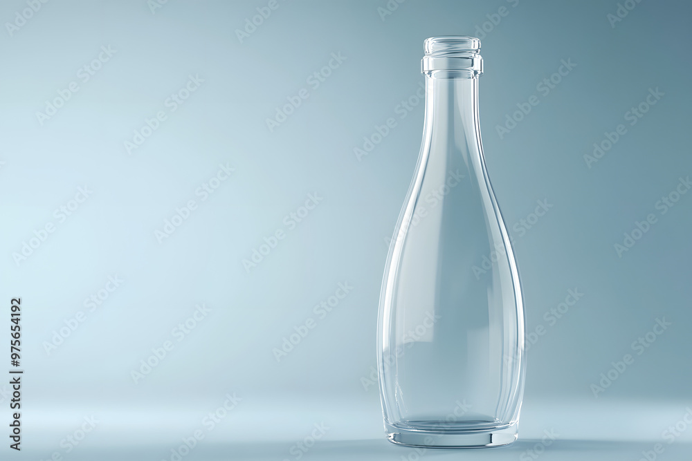 An empty glass bottle isolated on a white background An empty glass bottle isolated on a white background