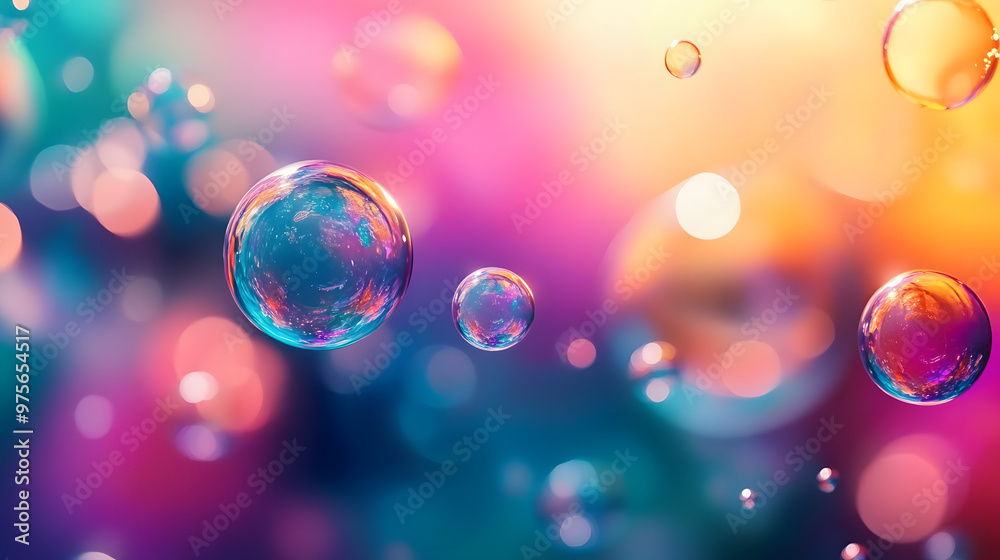 abstract pc desktop wallpaper background with flying bubbles on a colorful background. abstract pc desktop wallpaper background with flying bubbles on a colorful background.