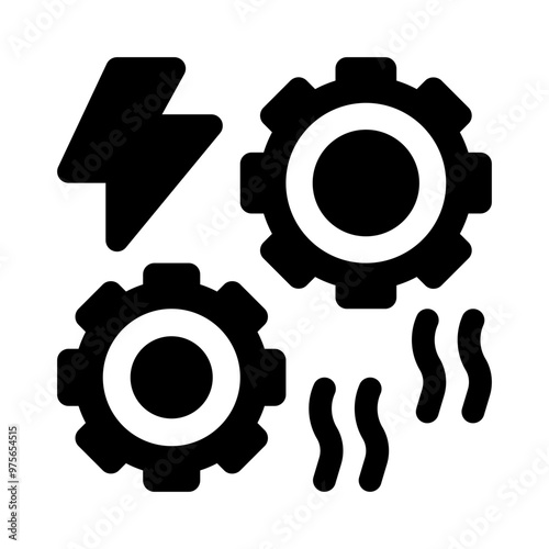 Cogwheel glyph icon