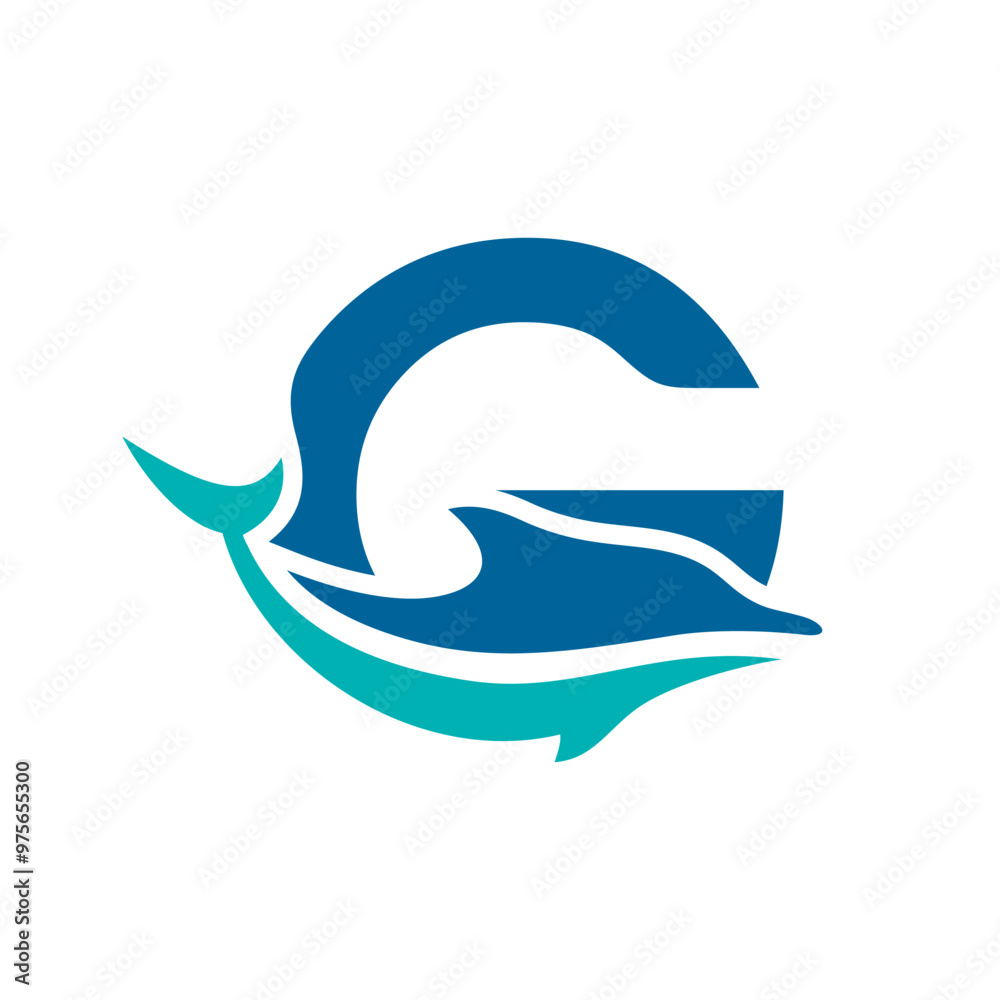 a logo combination of dolphins with letters, initials, numbers or alphabets with a blue base color for business purpose and other a logo combination of dolphins with letters, initials, numbers or alphabets with a blue base color for business purpose and other