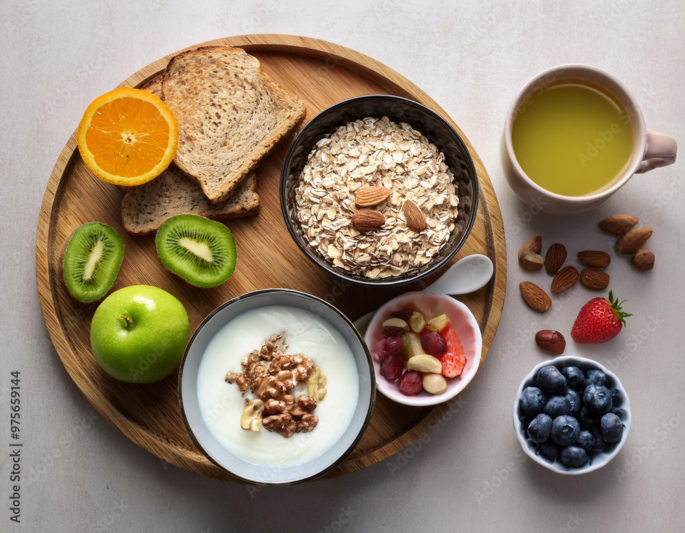 Balanced and Nutritious Healthy Breakfast Spread