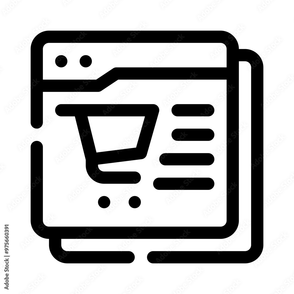 E commerce Marketing line icon E commerce Marketing line icon