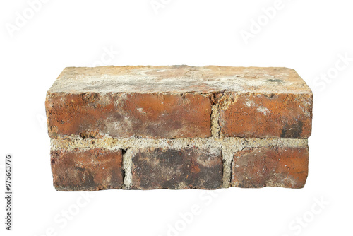 High-resolution image of a vintage weathered red brick. Perfect for construction, architecture, and texture projects.