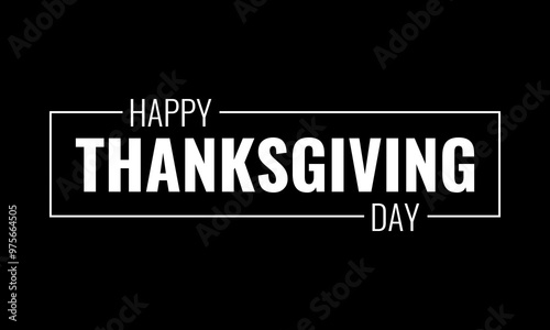 happy thanksgiving day, social media post template, vector poster illustration