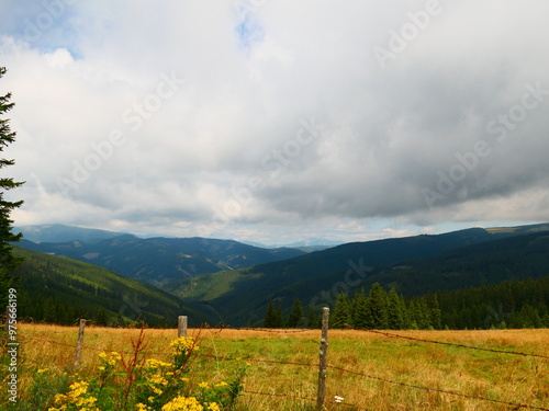 Blick in die steirische Bergwelt, Aufstieg zum Hochwechsel  photo