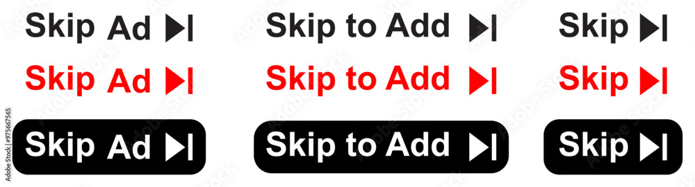 Skip ad icon in neumorphism style. Icons for business, white UI, UX. Ad symbol. Media, phone, video skip, arrow. Neumorphic style. Skip ad icon in neumorphism style. Icons for business, white UI, UX. Ad symbol. Media, phone, video skip, arrow. Neumorphic style.