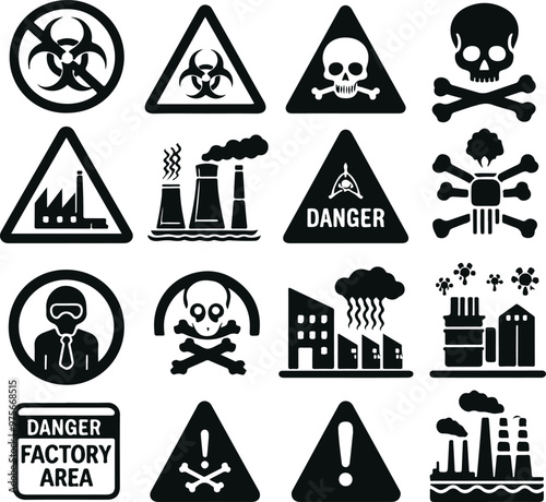 Monochrome Cosmonaut Symbol Danger Icon Vector Illustration Design Silhouette Style photo