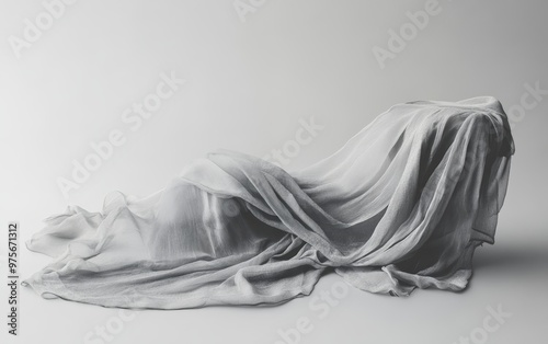 Cloth isolated on clear gray background photo