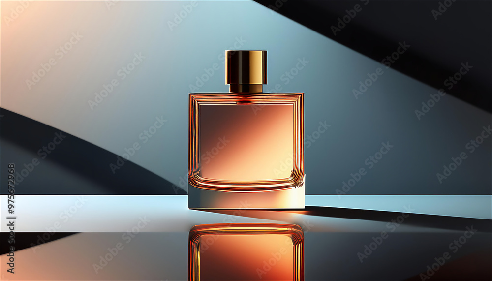 Luxury Perfume Bottle with Amber Liquid on Reflective Surface and Dramatic Lighting
Luxury Perfume Bottle with Amber Liquid on Reflective Surface and Dramatic Lighting