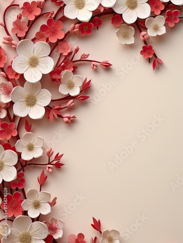 Chinese new year background with copy space