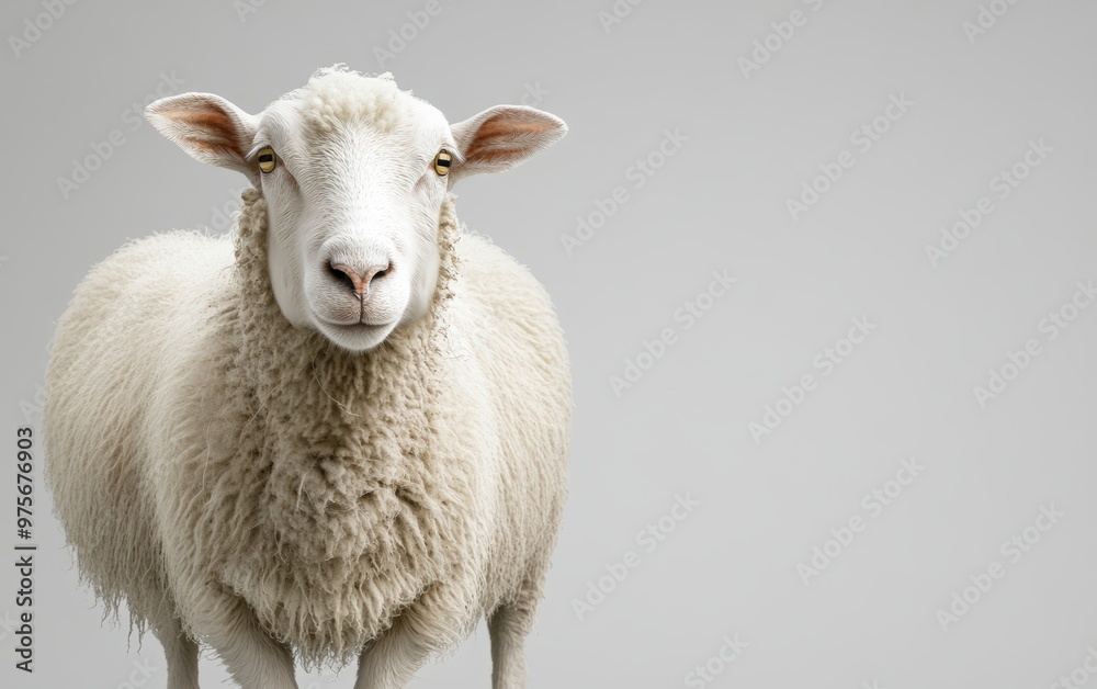 Village animal isolated on clear gray background photo Village animal isolated on clear gray background photo