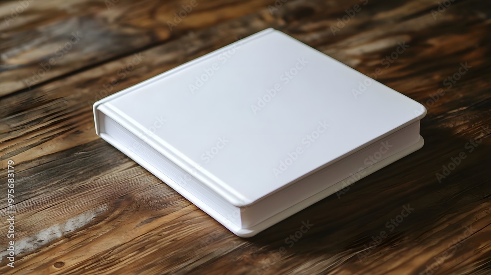 Fototapeta premium 137. A classic white notebook with a sleek cover