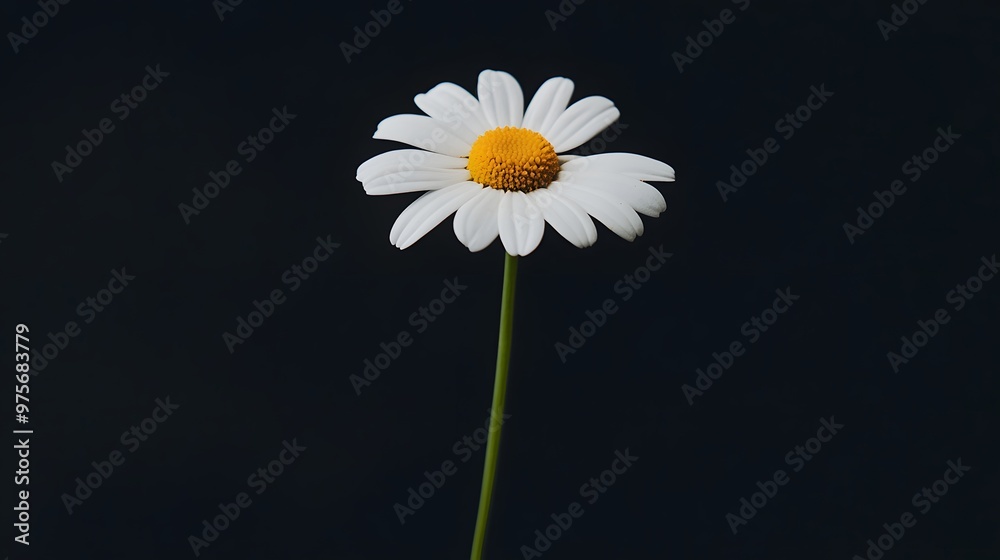 139. A single white daisy with a clean background 139. A single white daisy with a clean background