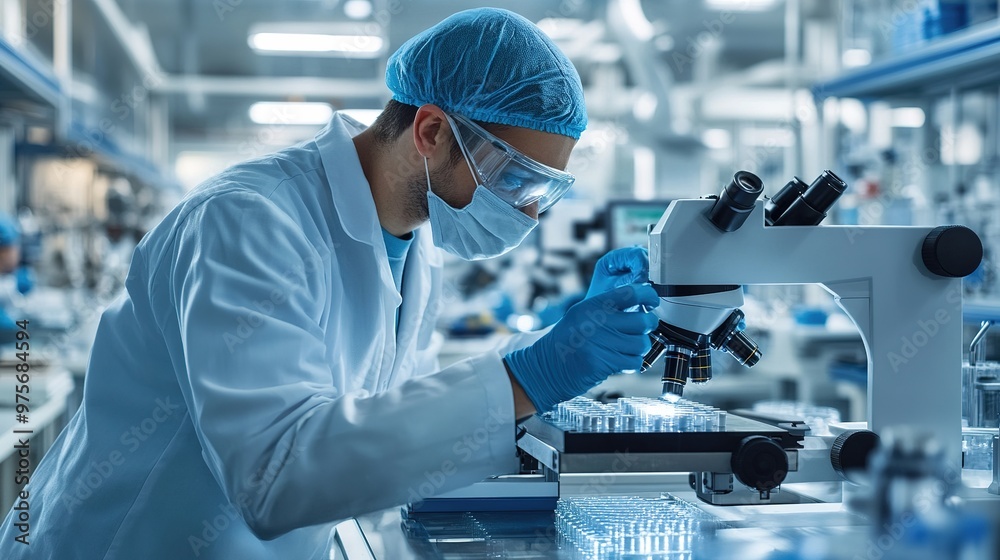 A quality control technician inspecting finished products for defects in a busy manufacturing plant A quality control technician inspecting finished products for defects in a busy manufacturing plant