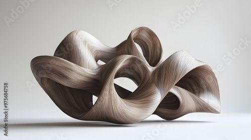 Swirling Ceramic Sculpture An Elegant Display of Sinuous Forms and Curves
