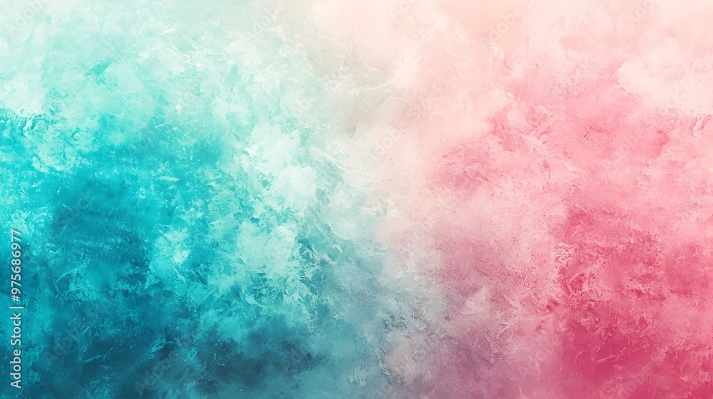 Fototapeta premium Ethereal Watercolor Gradient Abstract Background in Soft Pastel Pink and Teal Hues