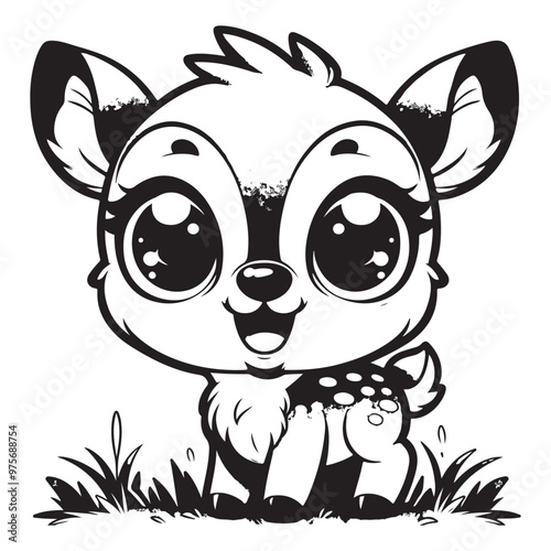 cute deer clipart vector design,awesome cute deer svg,high resolution printable cute deer artwork