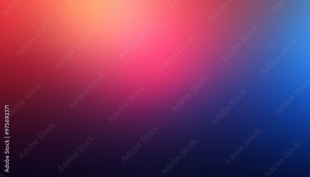 Obraz premium Abstract blurred gradient background with a smooth blend of red and blue hues, creating a soft, glowing, and vibrant color transition. 